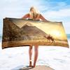 Pyramid Series Seaside Vacation Beach Towel Swimming Bath Towel Microfiber Sports Towel