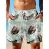 Pantaloncini Casual da Uomo Abbigliamento da Esterno Creativo Retro Colorati Stampa 3D Larghi Casual Traspiranti Freschi Estivi Versatili