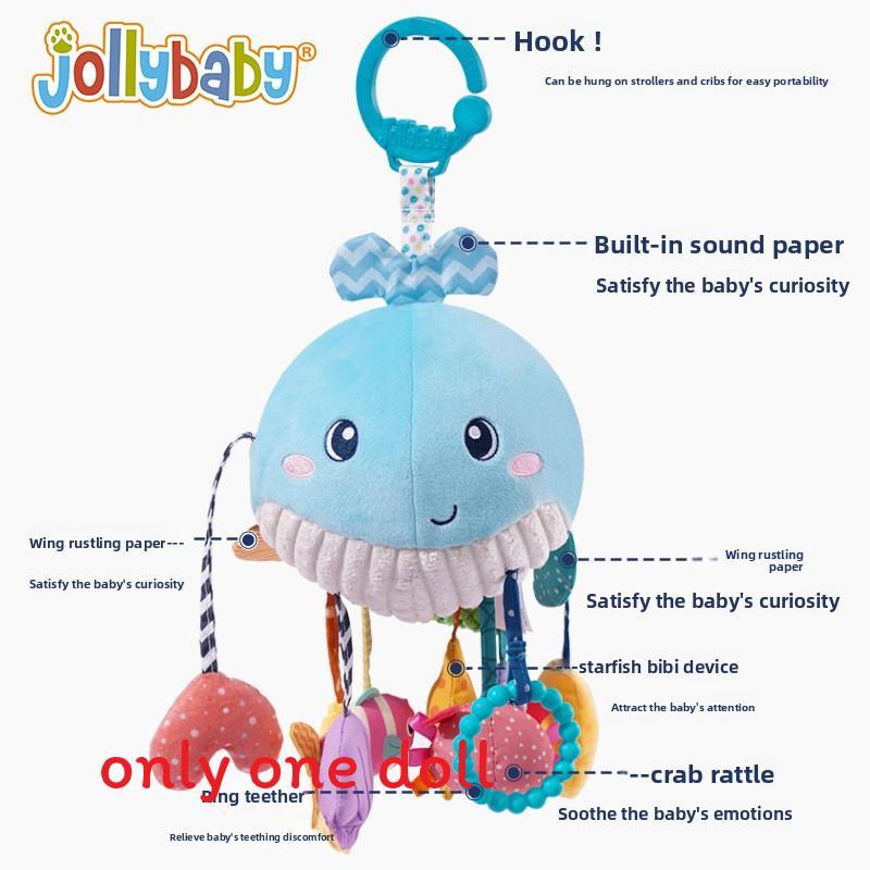 Whale Plush Baby Car Toy Hanging Mobile With Visual Stimuli For Sensory Development