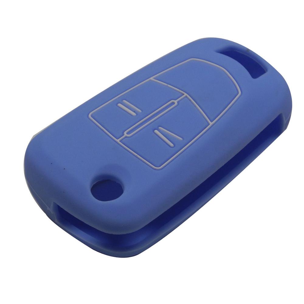 Jingyuqin Dálkový ovladač 2/3 tlačítka Silikonový Sklopný Skládací Obal na klíč od auta Kryt klíče Pouzdro pro Vauxhall Opel Corsa Astra Vectra Signum