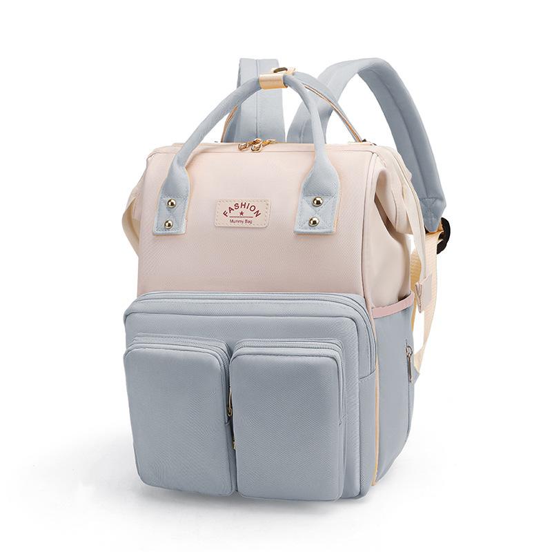 Mama's Multifunctional Backpack: Stylish Diaper Bag with Insulated Compartments & Changing Pad