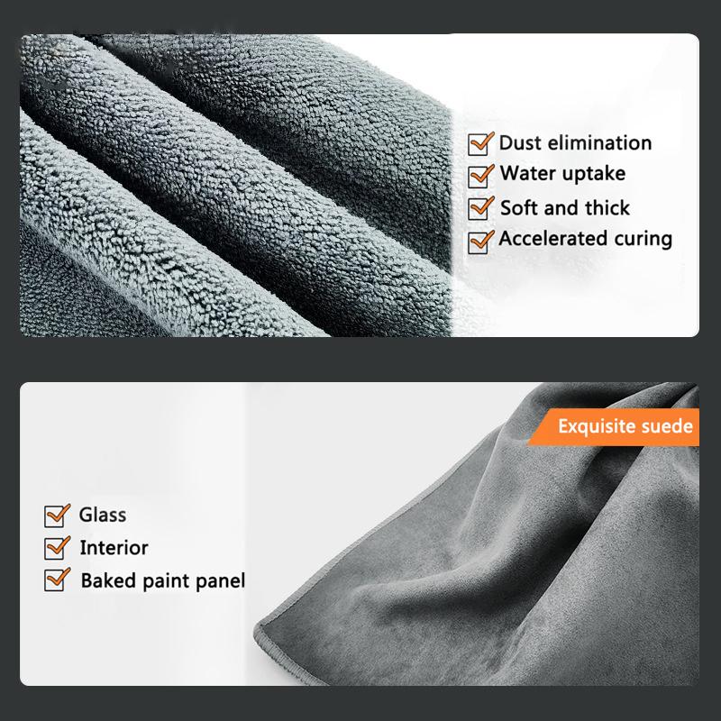 Microfiber Cleaning Drying Cloth Car Body Washing Towels Double Layer Clean Rags Fob For Honda City Civic Type R Type S CRV CR-V PS5