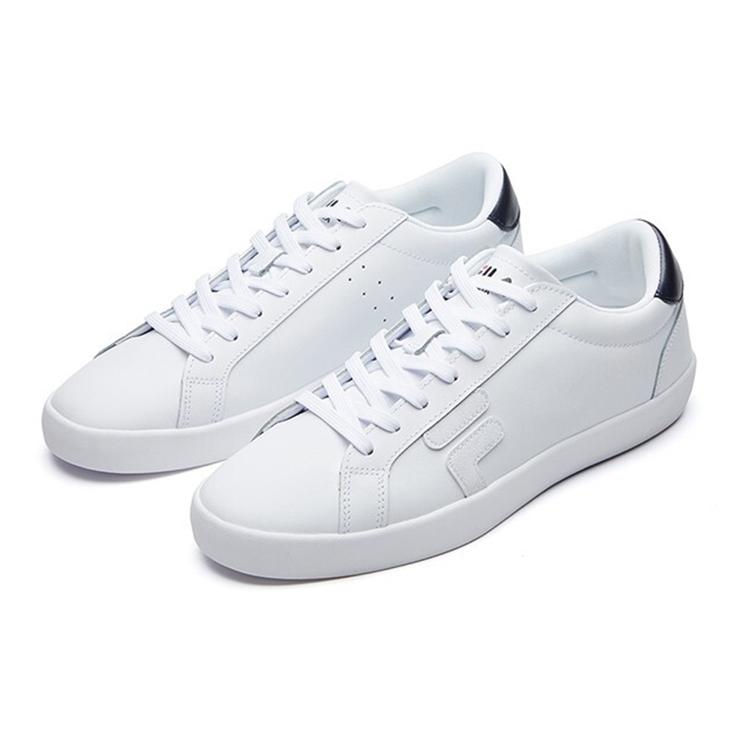 FILA Stride Slip Resistant Breathable Low top Skateboard Shoes Men's White Blue (Unisex) Skate Shoes F12M114313FWN