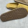Johnature Handmade Cowhide Slippers Round Toe Flat Hollow-out Breathable Genuine Leather Slides