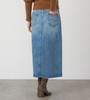 Lee BABE Stretch/Mid-Length Denim Skirt Women's Light Blue