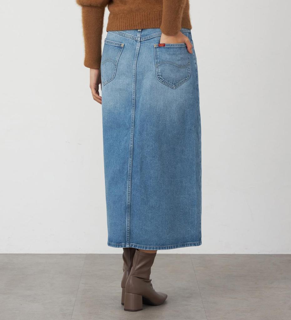 Lee BABE Stretch/Mid-Length Denim Skirt Women's Light Blue