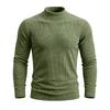 Men's Thermal Mock Neck Knit Sweater Casual Ribbed Pullover Tops for Fall Winter Daily Wear Streetwear Slim Fit Knitwear