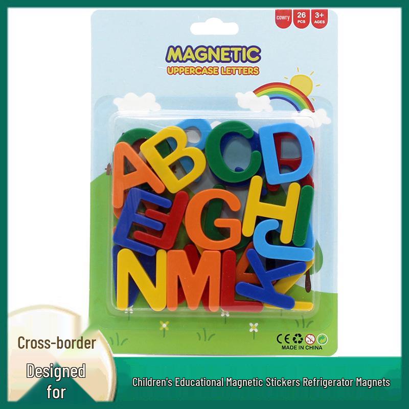 Children's Magnetic Uppercase Letter Stickers for Fun Early Education