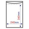 Ordy Zip-Closed Plastic Bags, Clear, 34cm X 24cm, 100 Bags X 2 with Writing Area, Food Sanitation Law Compliant, J-4