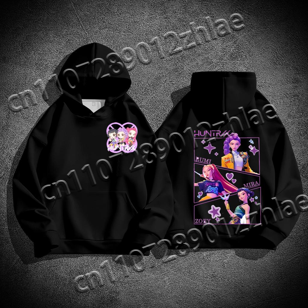 Best Selling Kpop Demon Hunter High Quality Flannelette Adult Sweater Loose Comfortable Quick Drying Adult Hooded Sweater