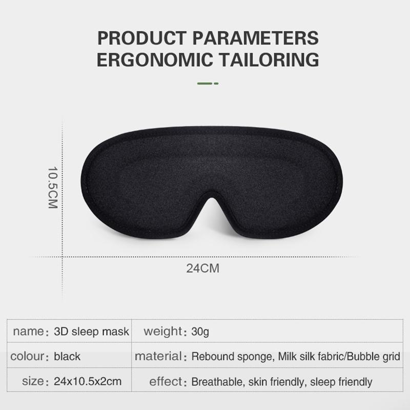 Augenmaske zum Schlafen, 3D-konturierte Augenbinde, konkav geformte Nachtschlafmaske