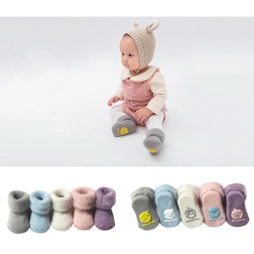 1 Pair Baby Warm Socks Toddler Breathable Elastic Acrylic Fibers Socks