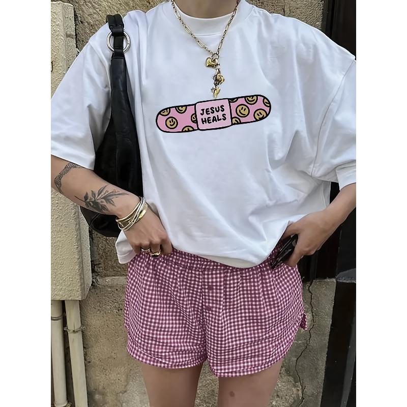 Same Style Summer Short Sleeve T-Shirt Women'S Printed Fashion