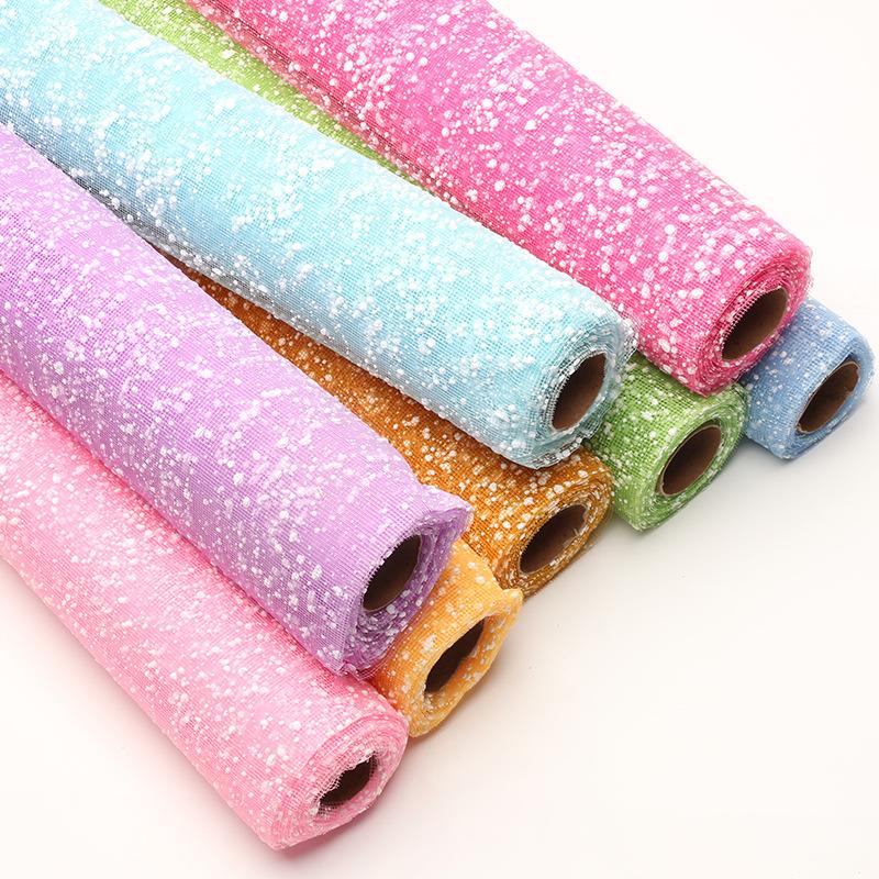 Schneeflocken Garn Wickel Netzpapier Blumenstrauß Verpackung Hochzeit Geburtstagsparty Dekoration Floristenbedarf Geschenkverpackungsmaterialien