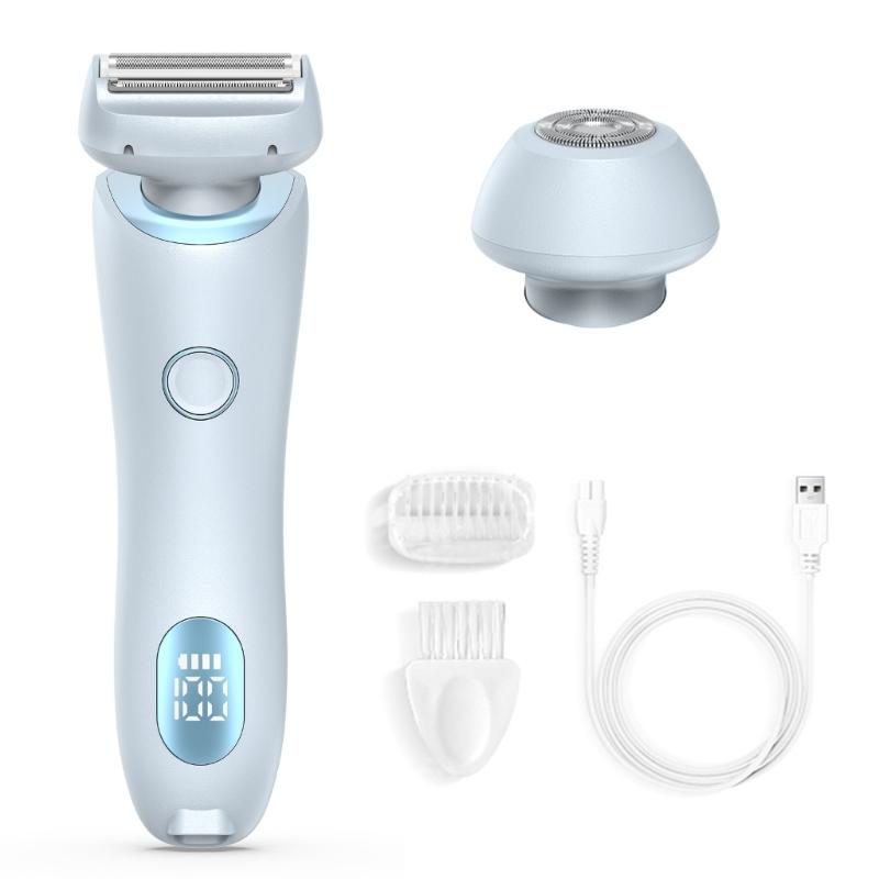 

Электрическая бритва для женщин, электрическая женская бритва, эпиляторы для удаления волос на ногах, лице, руках, подмышках, лобковых волосах синий