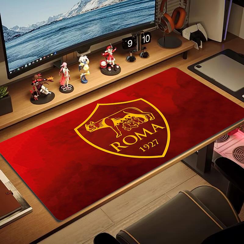 AS Roma Print  Cushion Non-slip Laptop Tablet Big Mousepad XXL Mat Mini PC Playmat With Lock edge