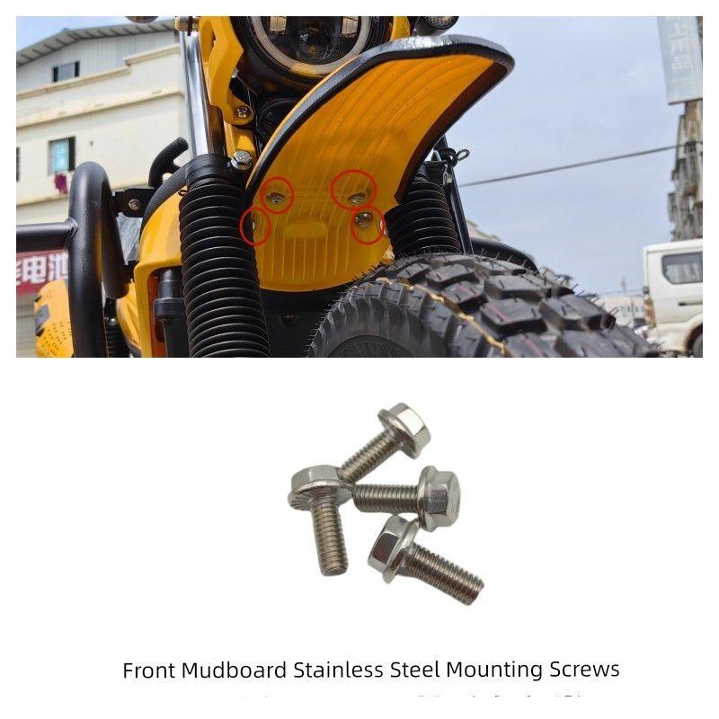 

Jialing Coco125x Retrofit Fender Cross125x Water Retaining Plate Jl125-12 Long Front Tile Original Thickness Jialing 125x front mud plate stainless steel screw