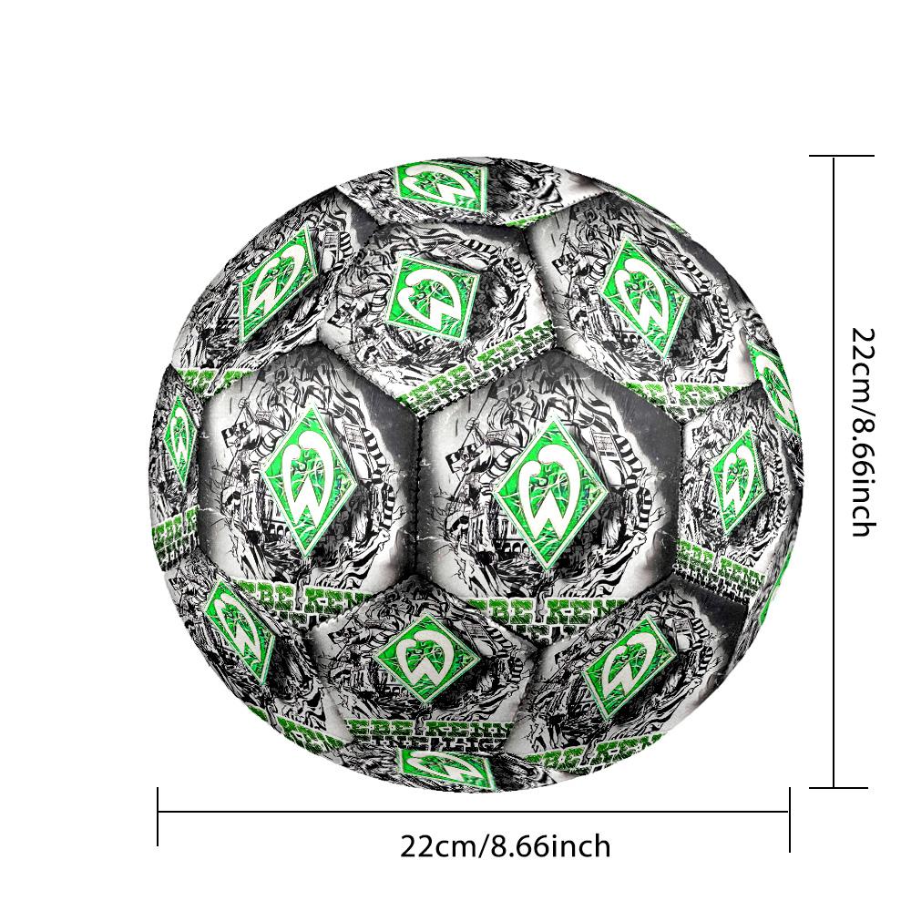 SV Werder Bremen Indoor Soccer Ball Size 5 Colorful All Ages Machine Stitched PVC Competition Ready Durable High-Bounce