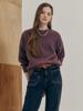 MAXZA Color Sequin Mix Raglan Round Neck Knit