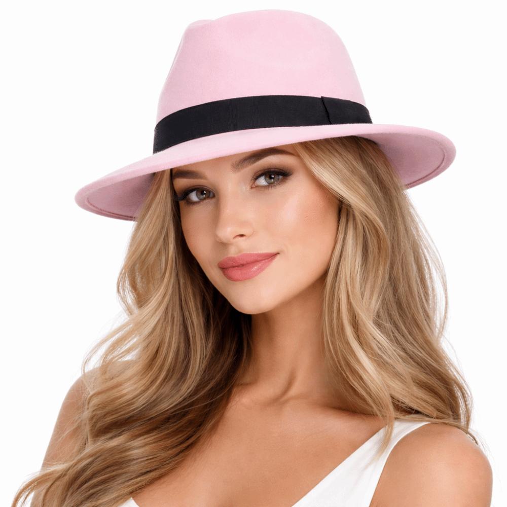 Solid Color Men's Felt Hat British Style Women Jazz Hat Trendy Woolen Flat Top Hat  Winter