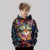Children's Cartoon Animal Pattern 3D Digital Printing Boy Hooded Sweatshirt