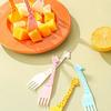 Plastic Fruit Forks, Dessert Forks for Home Kitchen, Suitable for Wedding, Party, Gift, Birthday
