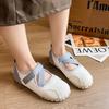 Retro White French Flat Mary Jane Women's Shoes 2025 New Summer Light Mouth Round Head Versatile Bag Head Sandals