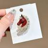 Fashion Animal Horse Head Brooches For Women Clothing Coat Jewelry Casual Accessories Gifts