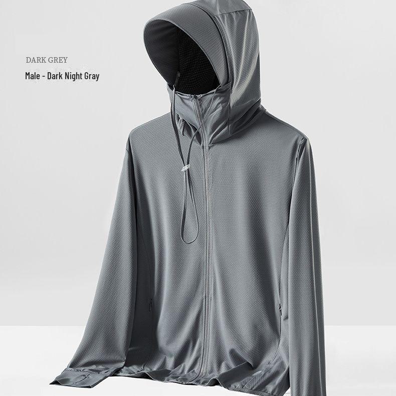 Unisex UPF50+ Ice Silk Sun Protection Jacket - Anti-UV, Lightweight, Breathable, Perfect for Fishing and Outdoor Activities