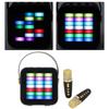 Children Mini Karaoke Machine BT 5.3 LED Lighting Effects Wireless Bluetooth Speaker with 2 Micropho