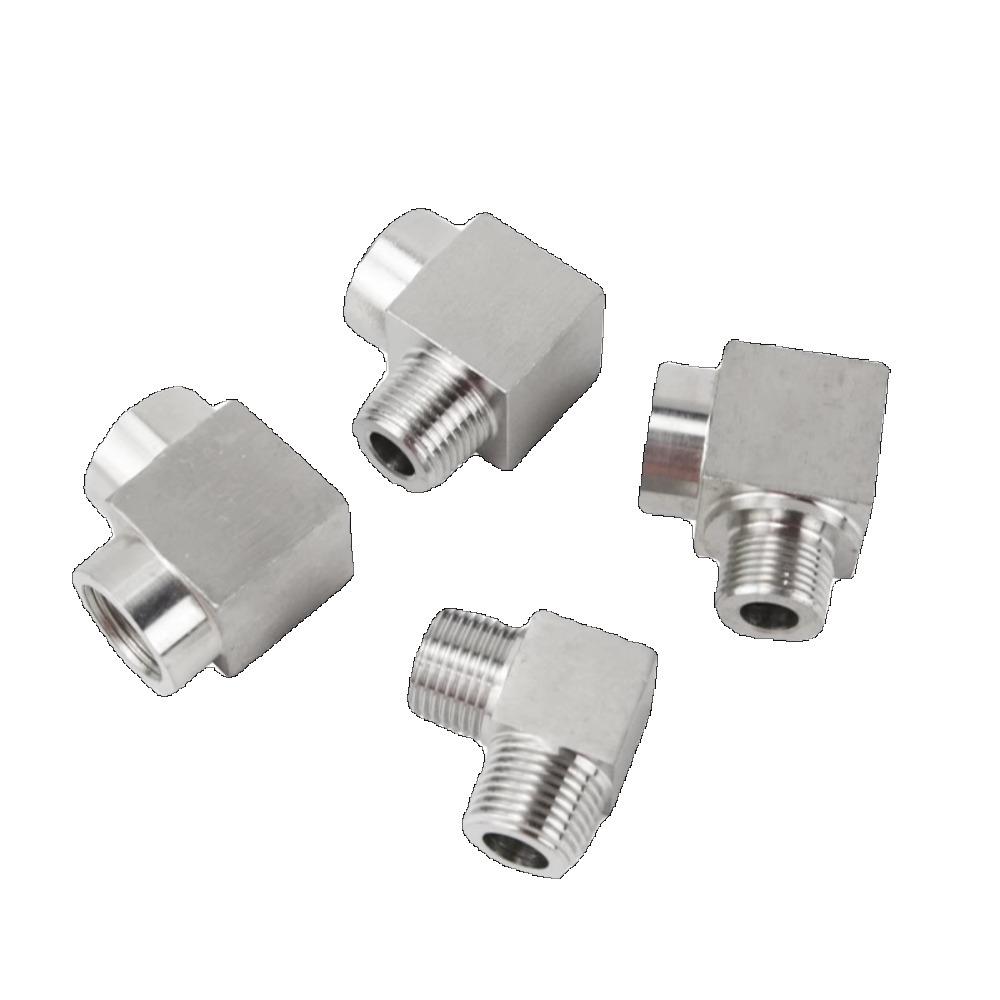 High Presssue 1/8" 1/4" 3/8" 1/2" 3/4" 1 BSP NPT Female Male Elbow 90 Deg Connector Coupler 304 Stainless Pipe Fitting Water Gas