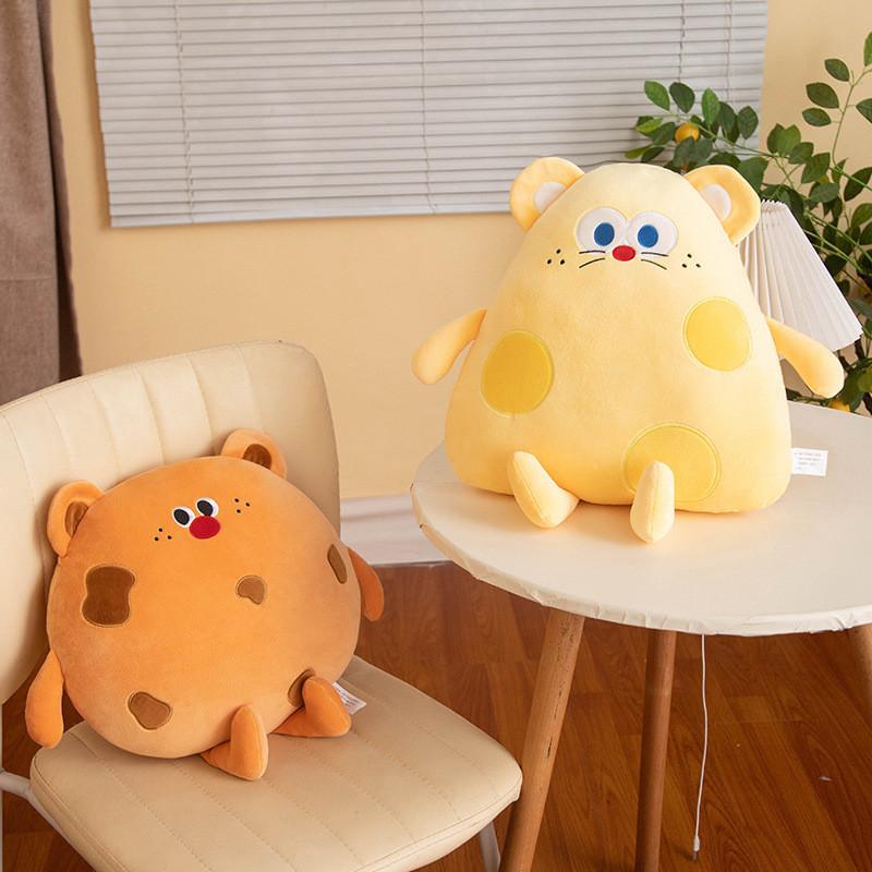 Adorable Rabbit And Bear Plush Toy Set With Creative Cookie Mouse Design For Kids Gifts