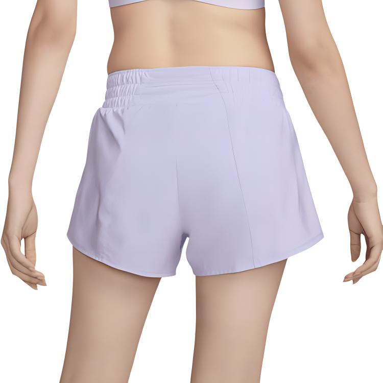 Nike Dry Fit One Loose Mid Rise Three Quarter Casual Shorts Women Shorts Lilac-Purple DX6011-512