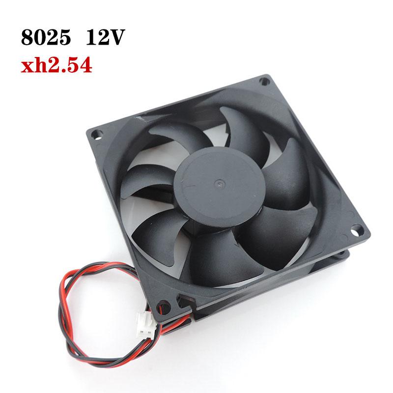 

8 см DC 5 В 12 В 24 В xh 2.54 2pin 8010 8015 8025 Бесщеточный охлаждающий вентилятор 80*80*15 80x105 мм радиатор для корпуса ПК GPU 8025 12V чёрный