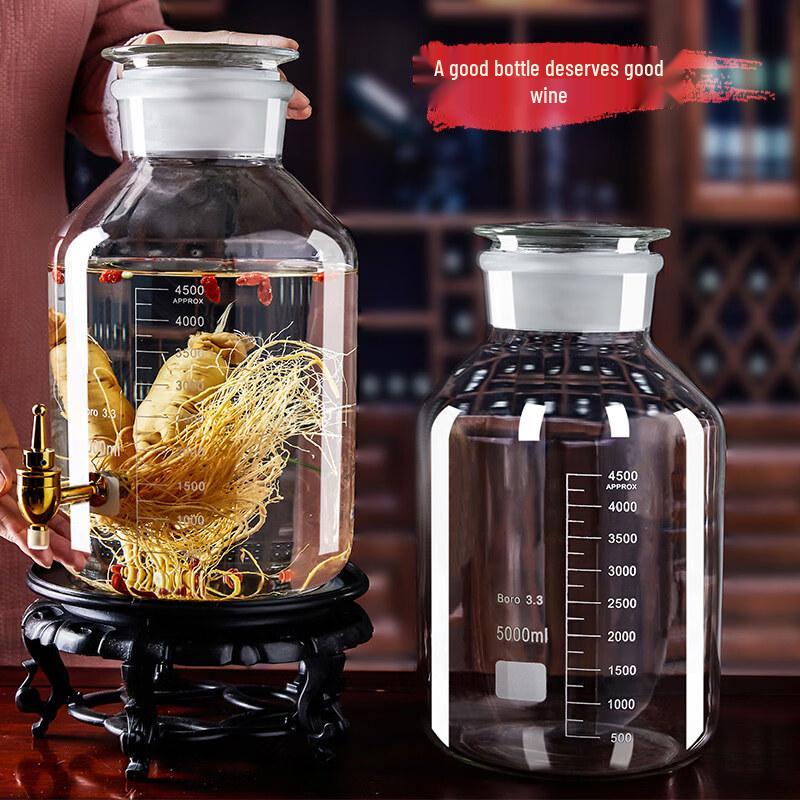 Glass Brewing & Dispenser Jar with Faucet