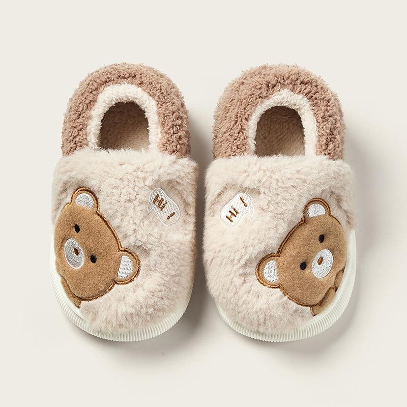 Children's Home Indoor Floor Slippers Soft Sole Warm Cotton Shoes
