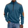 Men's Colorblock Half Zip Stand Collar Sweatshirt Men's Sports Large Size Casual Stand Collar Sweatshirt