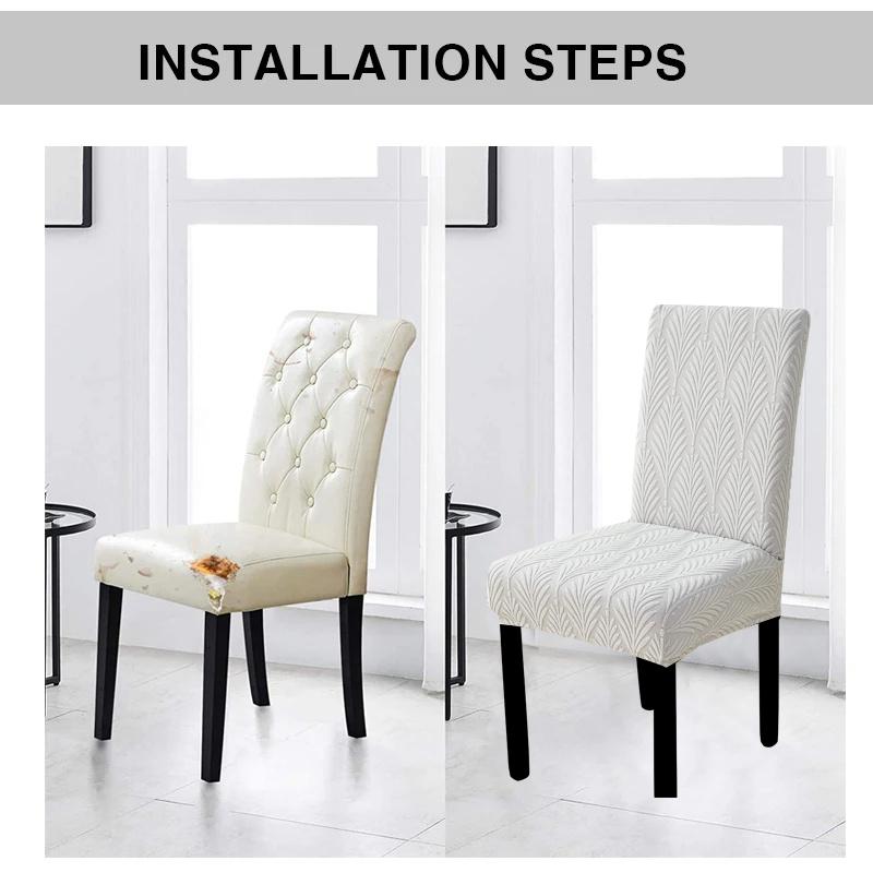 Stretch Chair Covers for Dining Room Removable Washable Dining Room Chair Covers, Dining Chair Slipcovers Seat Protector, Great Decor Home and Banquet