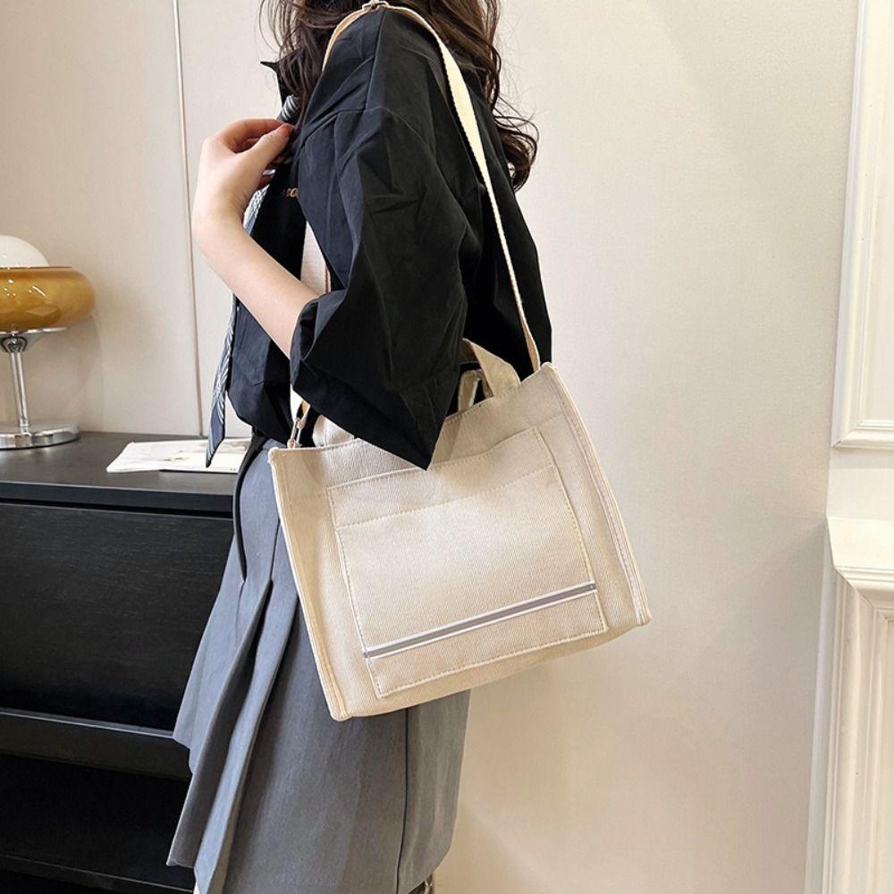 Vintage Shoulder Backpack Corduroy Polyester Female Tote Bags Fashion Crossbody Bags  Women