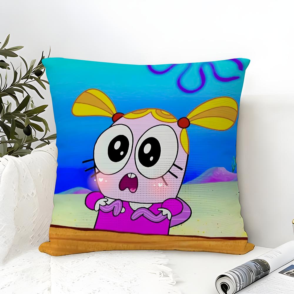 Cartoon Funny Beach Bikini Bottom Pillow Case Linen Pillow Case Sofa Home Decor Cushion Cover Cushion Cove