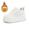 Lightweight women's 2026 spring and autumn new leather board shoes platform heightening shoes sports shoes