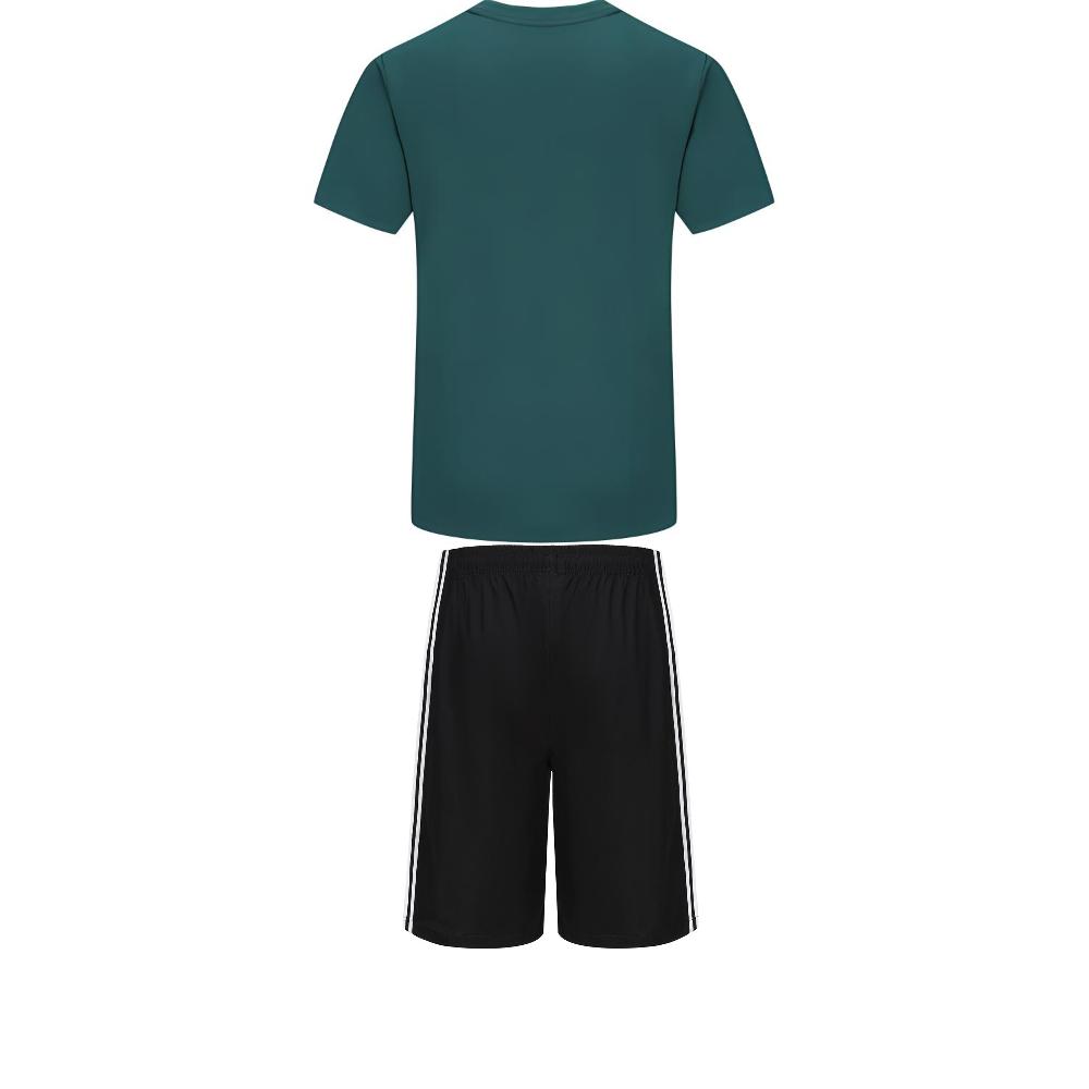 Adidas Taekwondo Soft Minimalist Pullover Short Sleeve T-Shirt Comfortable Fashion Striped Shorts Casual Sports Suit ADICLTS24TKP-GRW+S21ATMSH2T-BW