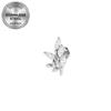 Euro Cross 316L Medical Grade Stainless Steel Leaf-Shaped Internal Thread Ear and Lip Stud