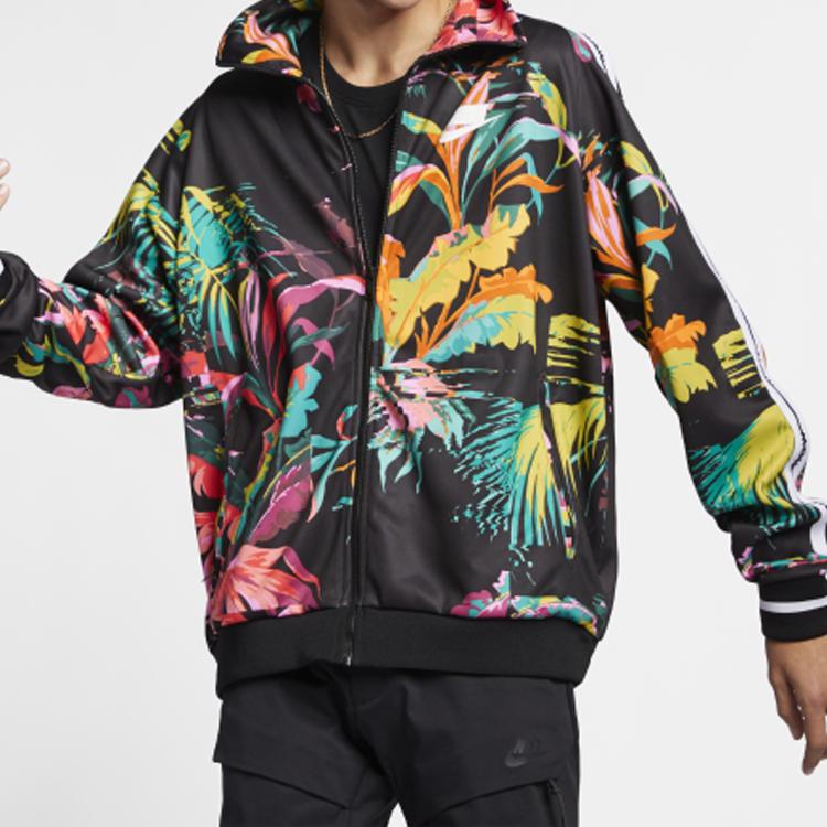 Nike Floral Print Stand Collar Casual Jacket Men Jackets AR1612-389