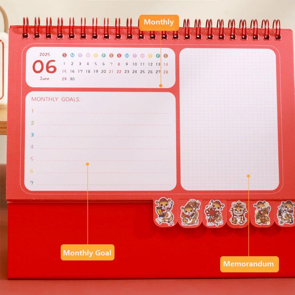 Standing Flip 2025 Desk Calendar Schedule Desktop Calendar  Desktop Ornament
