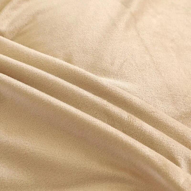 European Luxury Quilted Bed Skirt Winter Warm Thicken Velvet Bedspread King Good Hand Feeling Bed Skirt Not Included Pillowcase