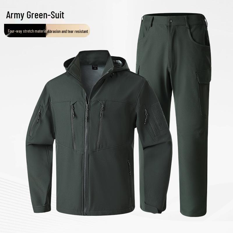 Spring & Autumn Tactical Military Fan Outdoor Multi-pocket Elastic Workwear Suit