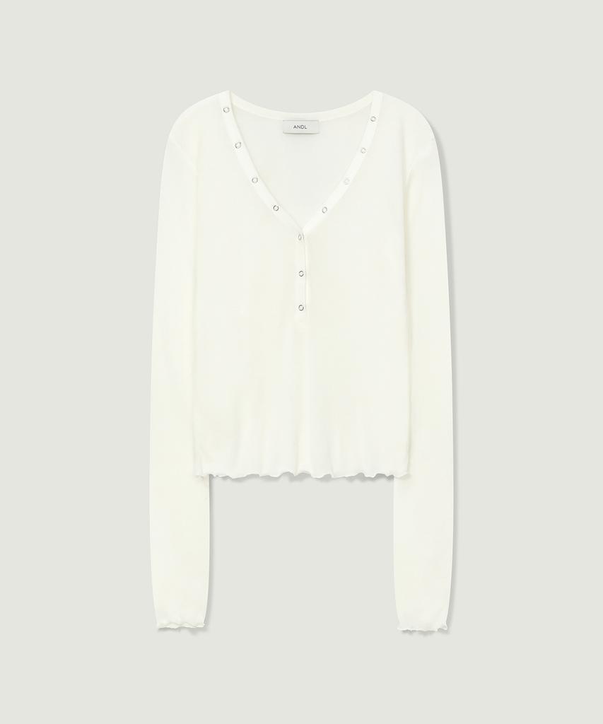 Aendeuel Deep V Long Sleeve - Ivory