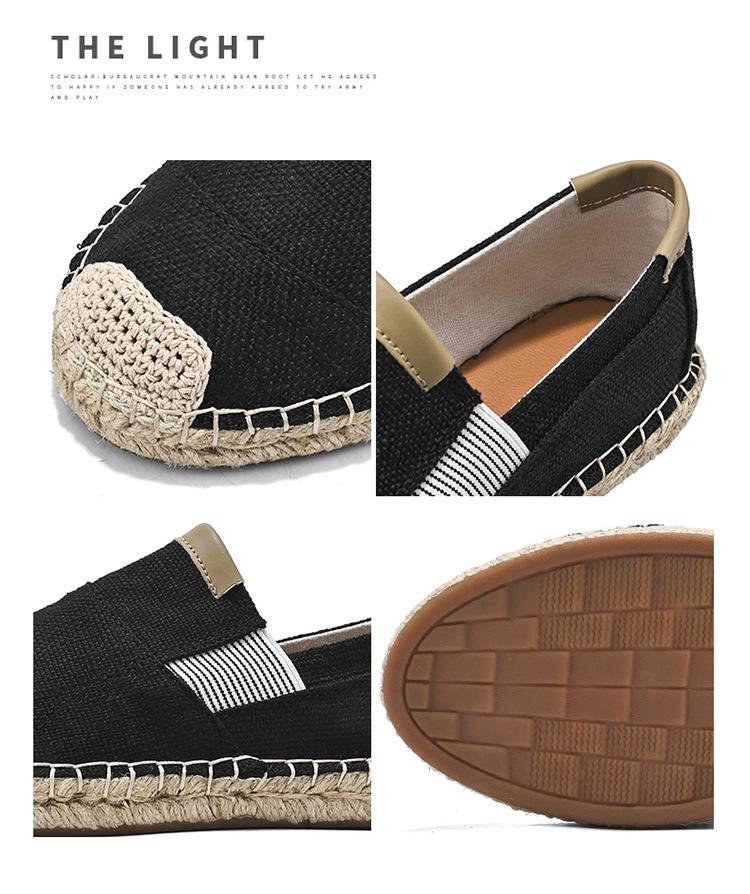 Pánské letní plátěné slip-on boty z lnu - Ležérní lehký rybářský styl