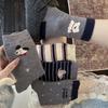 Winter Warm-up Socks - Cute Animal Knee-length Socks Made of Rabbit Fur, with School-style Stripes and Fluffy Texture.